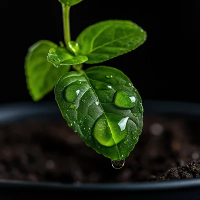 Water Drop on Leaf