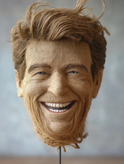 Felted Portrait of Ronald Reagan