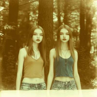 Surreal Twins Portrait