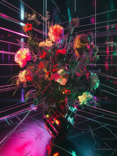 Neon Abstract Bouquet