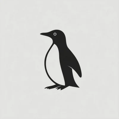 Minimalistic Penguin Logo