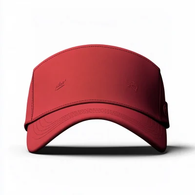 Red Golf Visor Mockup