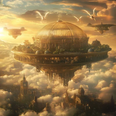 Floating City in the Sky