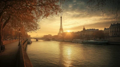 Serene Morning in Paris