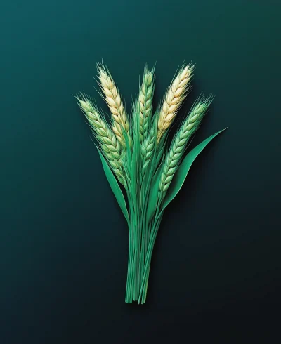 Seagrass Isolated on Dark Background