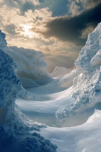 Abstract Thunderstorm with Snow