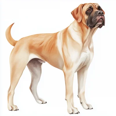 Charming Mastiff Illustration