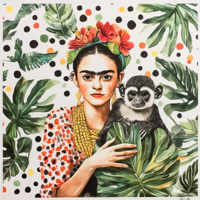 Frida and Monkey