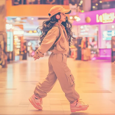 Teenage Dance in the Mall