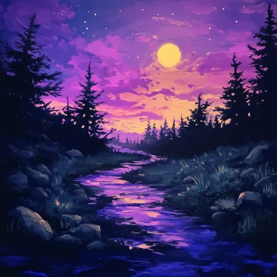 Nighttime Colors Background