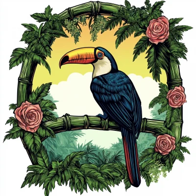 Tropical Toucan Sticker