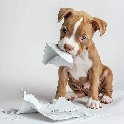 Cute Amstaff Puppy