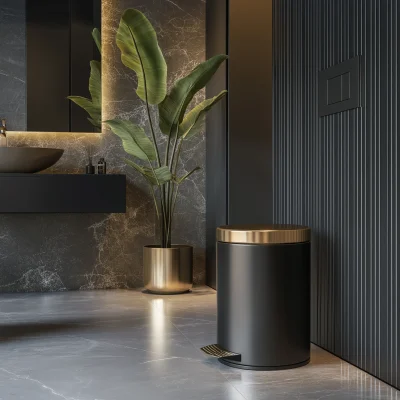 Stylish Steel Trash Can