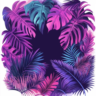 Vibrant Tropical Night Sticker