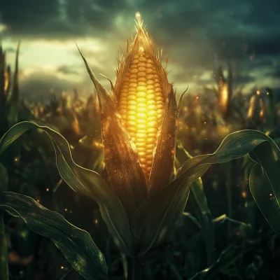 Glowing Corn Close-Up