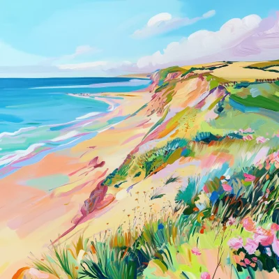 Dunwich Beach Painting