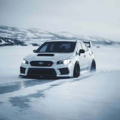 Winter Subaru WRX