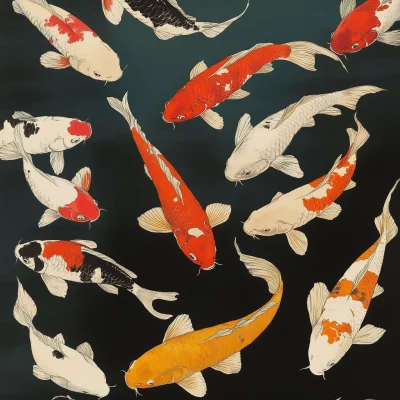 Colorful Koi Fish