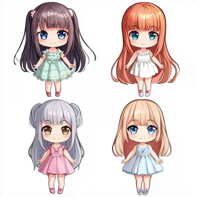 Chibi Character Model Sheet