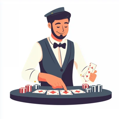 Casino Dealer Illustration