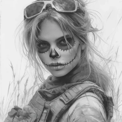 Tactical Day of the Dead Woman