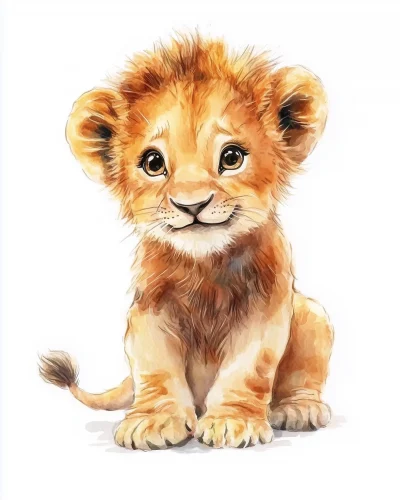 Adorable Baby Lion