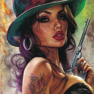 Gangsta Woman Tattoo Design