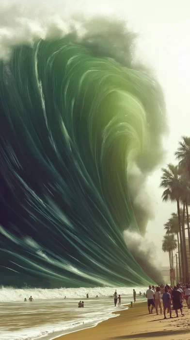 Surreal Wave at Tropical Beach