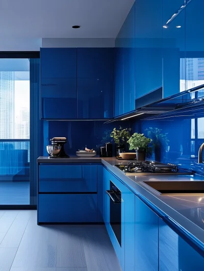 Modern Blue Kitchen