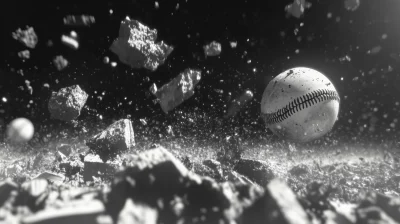 Black and White Baseball