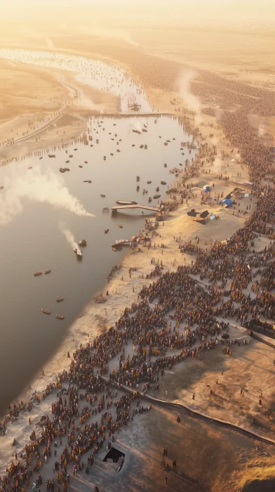 Aerial View of Kumbh Mela