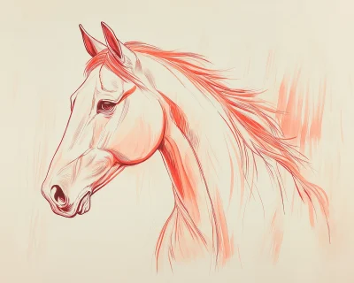 Elegant Arabian Horse Sketch