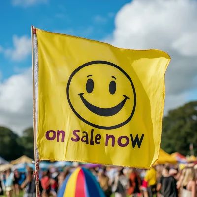 Festival Flag with Smiley Faces