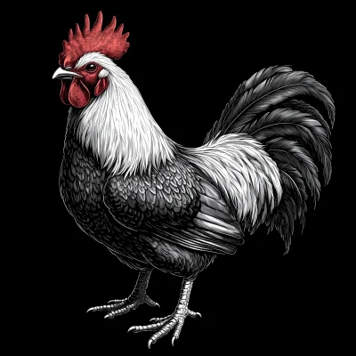 Elegant Rooster Illustration