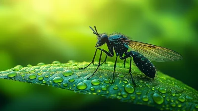 Black Soldier Fly on Leaf