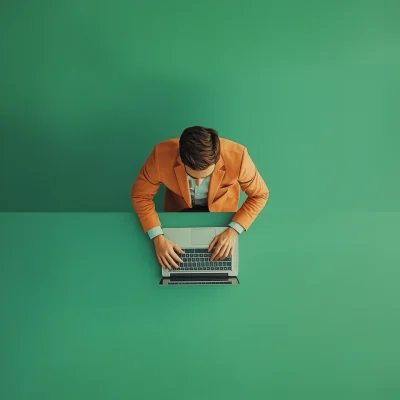 Man Working at Desk