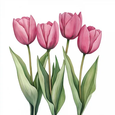 Watercolor Tulips