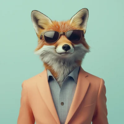 Sly Fox in Business Attire