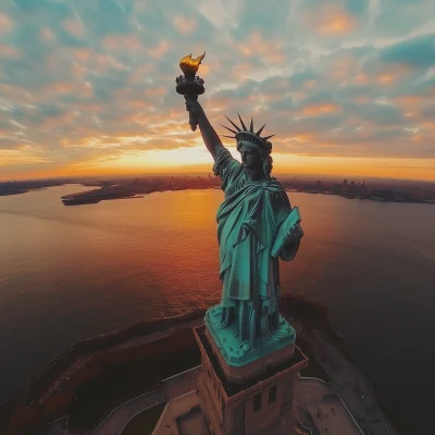 Selfie with the Statue of Liberty