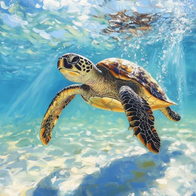 Serene Sea Turtle