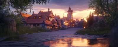 Village Sunset