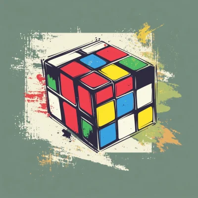 Rubik’s Cube Abstract Design