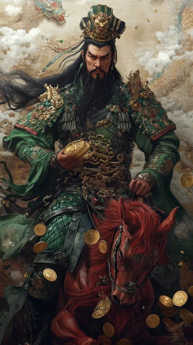 Guan Yu on Red Rabbit Horse