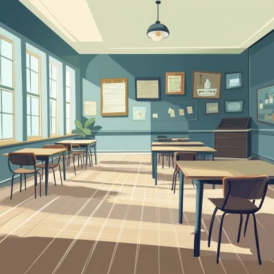 School Reunion Room Illustration