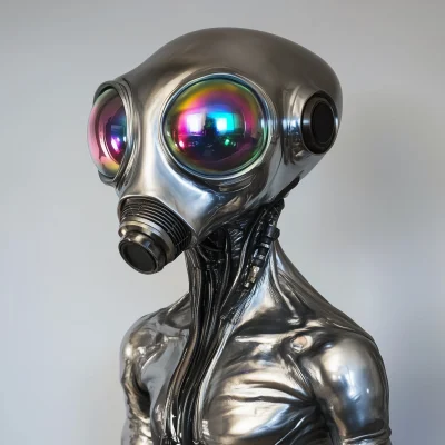 Silver Metallic Alien