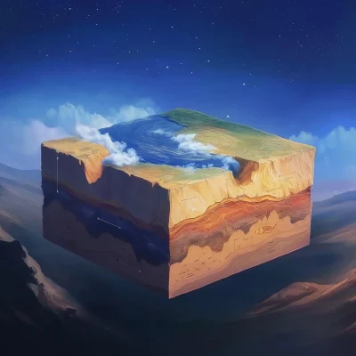 Isometric Earth Subsurface Model