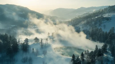 Misty Hot Spring