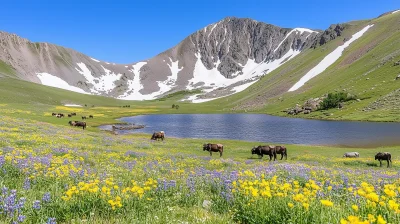 Vibrant Mountain Meadow