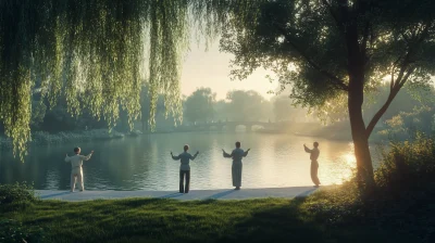 Morning Tai Chi by the River