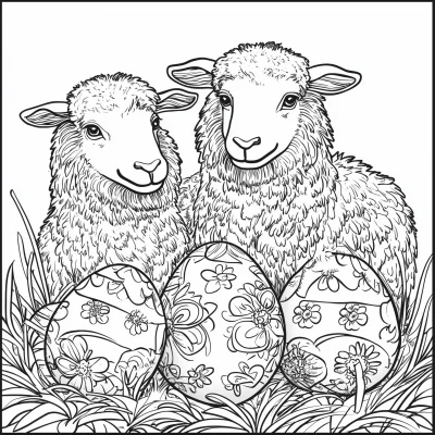 Easter Colouring Page